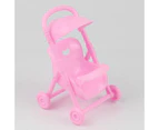 Simulation Baby Trolley Anti-deformed Creative Plastic Baby Pink Doll Stroller Shooting Props