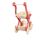 Shopping Cart Model Simulated Portable Plastic Doll Accessories Shopping Cart for Ornament - Rose Red