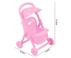 Simulation Baby Trolley Anti-deformed Creative Plastic Baby Pink Doll Stroller Shooting Props