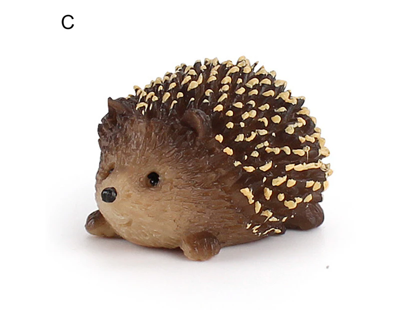 Animal Simulation Hedgehog Educational Model Doll Kid Gift Desktop Ornament Toy C