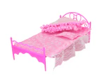 Pretend Play Toy Anti-deformed Creative Plastic Princess Bed Pretend Play Toy for Kids