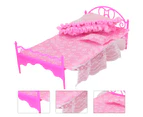 Pretend Play Toy Anti-deformed Creative Plastic Princess Bed Pretend Play Toy for Kids