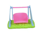 Miniature Swing Easy-Install Cartoon Style Plastic Dollhouse Swing Rocking Chair for Kids