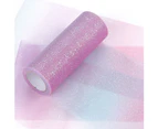Rainbow Glitter Tulle Roll for Table Runner Chair Sash Bow DIY Sewing Craft - Light Color