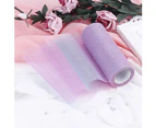 Rainbow Glitter Tulle Roll for Table Runner Chair Sash Bow DIY Sewing Craft - Dark Color