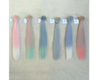 Gradient Long Straight Wig Synthetic Hair Extension Accessory for DIY BJD Doll - 3