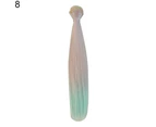 Gradient Long Straight Wig Synthetic Hair Extension Accessory for DIY BJD Doll - 8