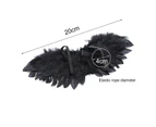 Lovely Angel Wing Ornament Funny Wear-resistant White Doll Wing Decor for Decoration - Black