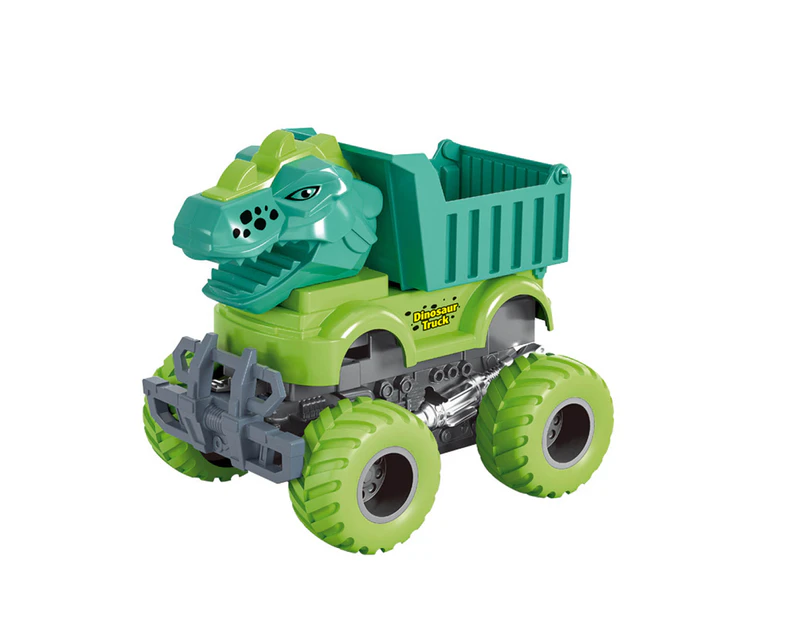 Baby Inertia Car Toy Safe Interactive Colorful Cartoon Dinosaur Baby Blaze Truck Toy for Home B