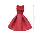 Doll Skirt E Decorative Cloth Washable Doll Fashion Set Pop-Star Dress Daily Use - Red