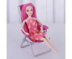 Dollhouse Chair Mini Cute Foldable Dollhouse Furniture Beach Chair for Household