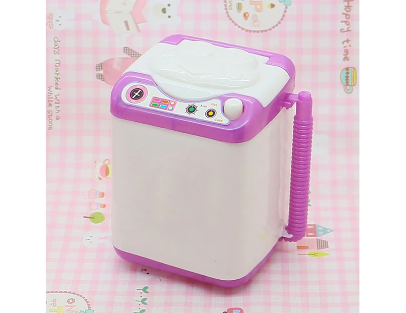 Doll Washing Machine Cute Colorfast Silicone Mini Washing Machine Toy Doll House Accessories
