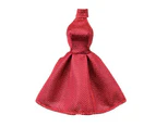 Doll Dress Backless Halter Design Cloth 30cm Doll Solid Color Clothing Skirt for Children - Red