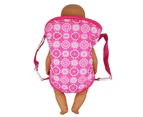 Doll Backpack Printing Doll Accessories Thick Baby Doll Carrier Backpack with Straps for 18 Inch Dolls - Red