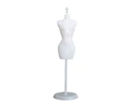 Doll Dress Holder Easy-assembled 1/6 Scale Groove Design Dolls One Piece Dress Display Holder for Child - White