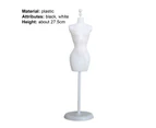 Doll Dress Holder Easy-assembled 1/6 Scale Groove Design Dolls One Piece Dress Display Holder for Child - White