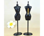 Doll Dress Holder Easy-assembled 1/6 Scale Groove Design Dolls One Piece Dress Display Holder for Child - Black