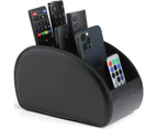 Remote Control Holder with 5 Compartments,Faux Leather Pen Organizer for Desk,Desktop Storage, Cosmetic Brush Box Begin