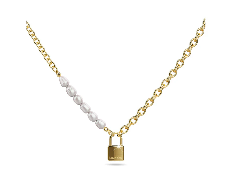 Elinor Freshwater Baroque Pearls Lock-Pendant Necklace