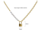 Elinor Freshwater Baroque Pearls Lock-Pendant Necklace