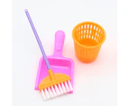 9Pcs Dollhouse Toy Educational Funny Plastic Doll Accessories Mini Cleaning Tool for Kid