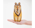 5Pcs/Set Hand Painted Lion Animal Wooden Nesting Dolls Matryoshka Figurines Toy