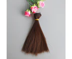 15cm Long Straight Synthetic Fiber Wig Hair Extension for BJD SD Doll Accessory - Ginger