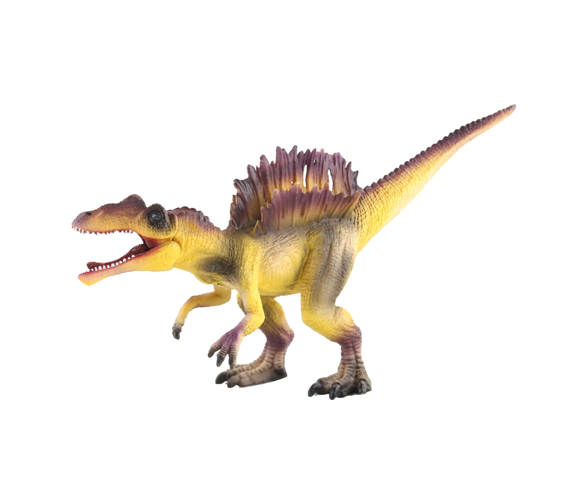 Animal Model Solid Meticulous Workmanship PVC Animal Jurassic Simulation Spinosaurus Dinosaur Model for Desktop Decoration - Yellow