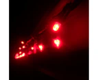 String Lights RED 10m Green wire with Controller - Red