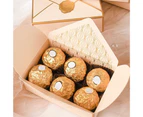 ricm 10Pcs Lightweight Candy Box Fine Workmanship Paper Decorative Portable Gifts Candy Case for Wedding-Champagne