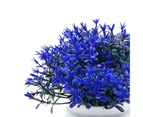 1 Set Artificial Plant Pot Ornamental Photo Props Plastic Desktop Fake Grass Plants for Outdoor-Purple Orchid