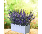 Artificial Plants Bonsai Natural Realistic Lightweight Table Decor Fresh Keeping Fake Grass Bonsai for Desktop-Purple