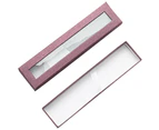 ricm Exquisite Pencil Case Lining Design Paper Visible Transparent Window Pen Gifts Case for Daily-Light Purple