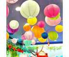 ricm Folding Chinese  Lantern Blank Children DIY Painting Hanging Festival Decor-Light Blue 20cm