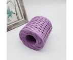 ricm 1 Roll Raffia Yarn Decorative Widely Applied Wrapping Gift Raffia Straw Packaging Paper Yarn for DIY-Light Purple