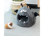 Hamster House Non-slip Bottom Cartoon Big Space Soft Comfortable Keep Warm Polyester Small Bat Hamster Bed for Autumn