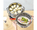 5 Tier Stainless Steel Steamer Meat Vegetable Cooking Steam Pot Kitchen Tool