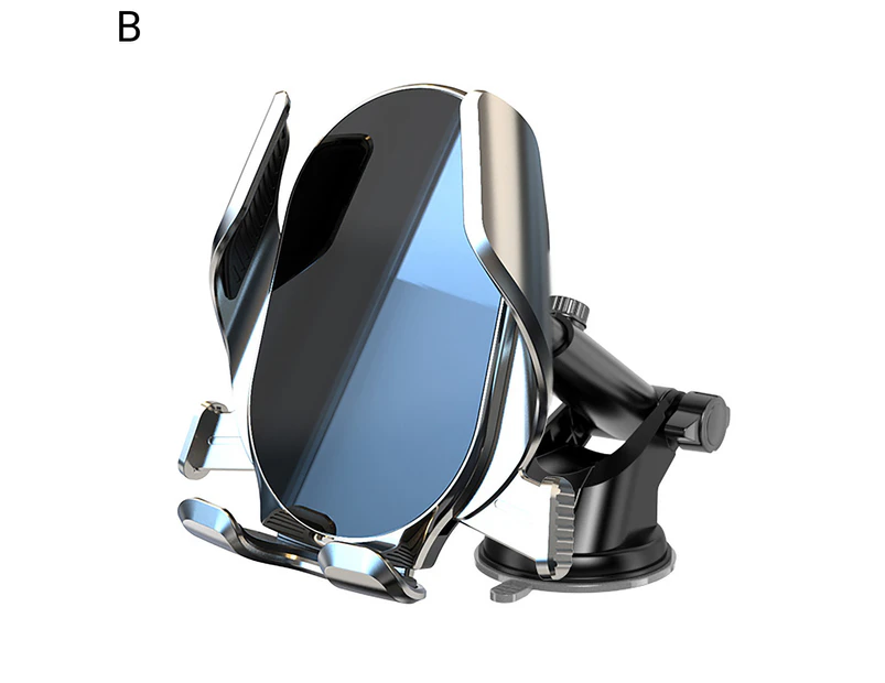 Car Phone Holder 360 Degree Rotation Mirror Gravity Car Air Outlet Navigation Mobile Phone Bracket for Driving - Silver B