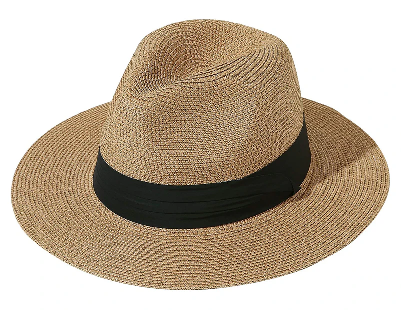 Peicees Floppy Beach Hats for Women Panama Hat for Men Womens Wide Brim Sun  財布、帽子、ファッション小物