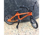 Alloy Miniature Finger Bicycle Bike Model Toy Board Game Home Desktop Ornament - Orange