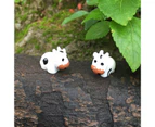 2Pcs Cute Cow Animal Figurines DIY Miniature Bonsai Fairy Garden Ornament Decor