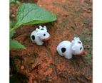 2Pcs Cute Cow Animal Figurines DIY Miniature Bonsai Fairy Garden Ornament Decor