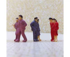 100Pcs 1:87 Scale Figures Miniature Mixed Model DIY Standing Sitting People