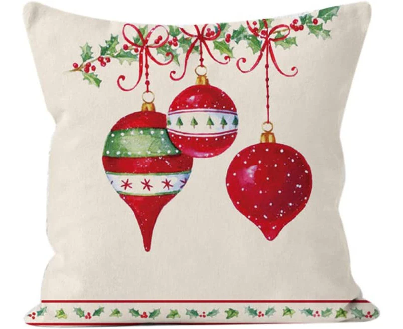 Taie d'oreiller De Noël Christmas Pillowcase Décoration d'oreiller Décoration De Noël Taie d'oreiller en Tissu Tissu Maison Taille 45 * 45cm