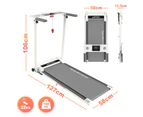 Advwin Electric Folding Treadmill Walking Pad Home Office Gym Exercise Fitness White