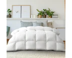 King Size Bedding Duck Down Feather Quilt Doona Duvet Blanket 700GSM White - White