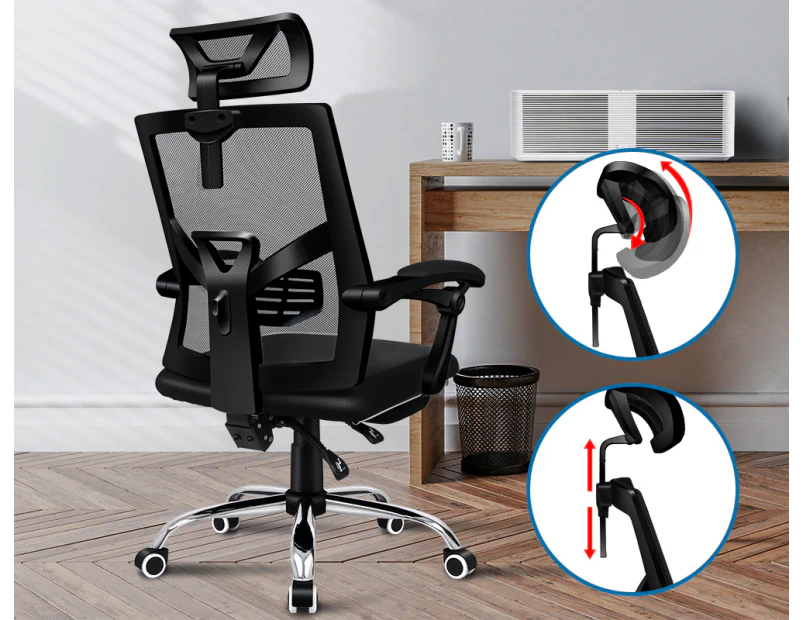 ALFORDSON Mesh Office Chair Gaming Executive Fabric Seat Racing Footrest  Recline - Alfordson