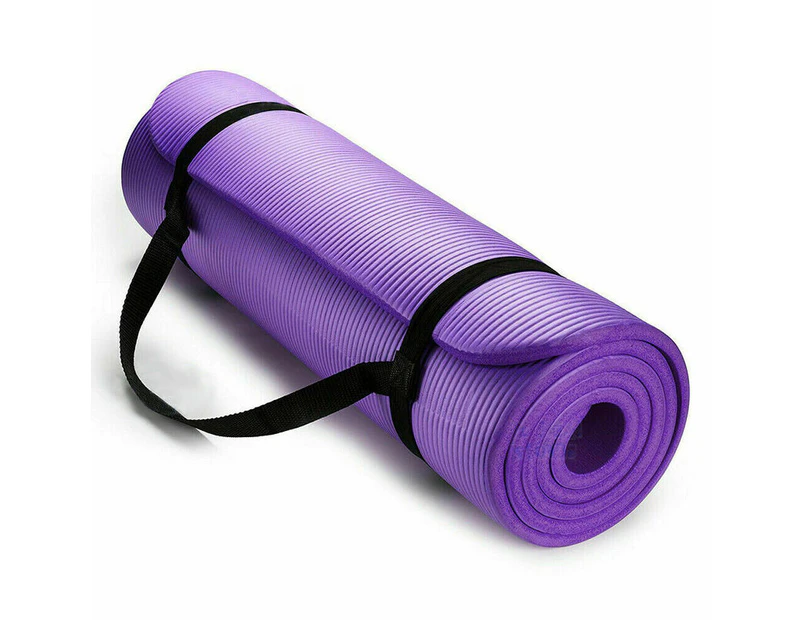 Thick Yoga Mat Pad 10/15/20MM NBR Nonslip Exercise Fitness Pilate Gym Durable AU [Colour: Purple] [Thickness: 15mm]