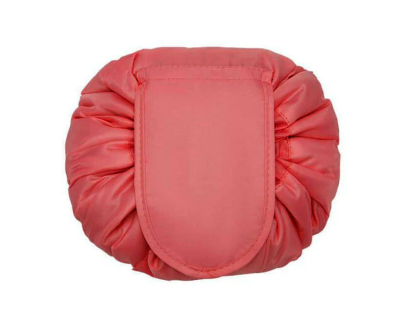 Lazy Cosmetic Bag Printing Drawstring Makeup case Storage Bag Portable Travel [Colour: RED]