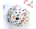 Lazy Cosmetic Bag Printing Drawstring Makeup case Storage Bag Portable Travel [Colour: BEIGE LIPSTICK]